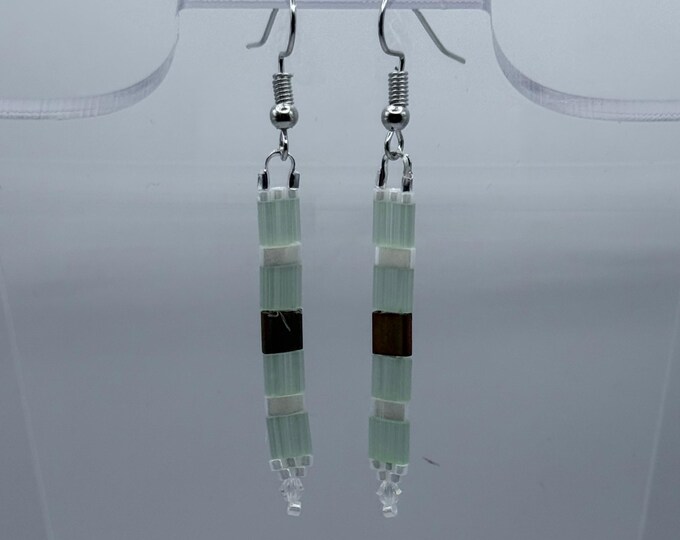 Square Bead Delica Earrings