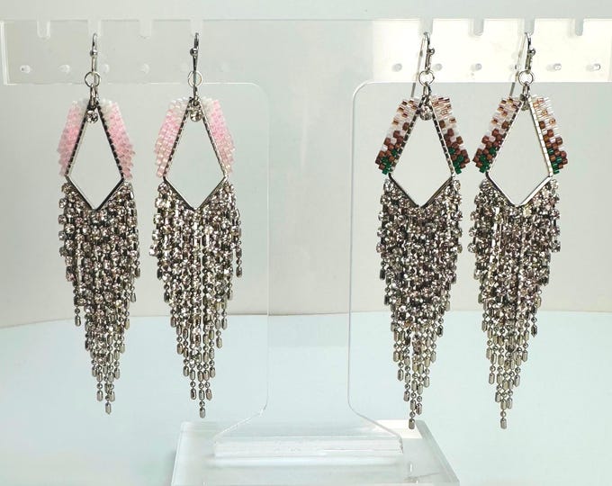 Rhinestone Fringe Earrings