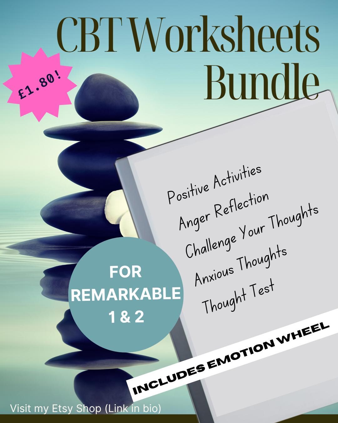 CBT Worksheets Bundle for Remarkable 1 & 2 - Etsy