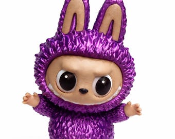 3D Gedruckte 15,5 cm große Hasenmonster Figur - La Bubu inspirierte Schreibtischdekoration