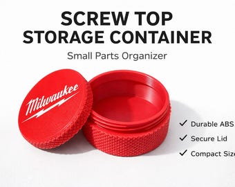 Tool Inspired Storage Container Screw Top Jar Small Parts Organizer for Screws Bolts Coins Garage Storage Gift