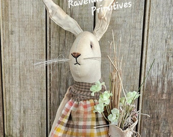 Primitive Easter rabbit bunny, prim Easter, Easter bunny rabbit, rabbit, bunny, Spring decor Easter decor rabbit decor Happy Easter