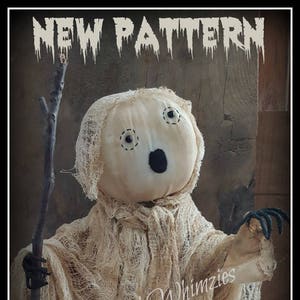 Primitive Halloween, PDF Nähanleitung Primitiv Gespenst, Prim Halloween Muster, Prim Geist Muster, gruselige Muster, Halloween Muster