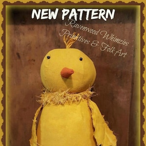 Primitive Easter Chick PDF Pattern, prim chick pattern, prim pattern, primitive pattern, chicken pattern, primitive chicken, Easter pattern