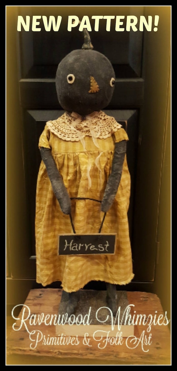 primitive pumpkin doll