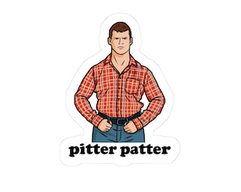 Letterkenny Stickers of Pitter Patter Design, Fun Laptop Decal, Rustic Style Stickers, Gift for Him, Outdoor Adventure Theme