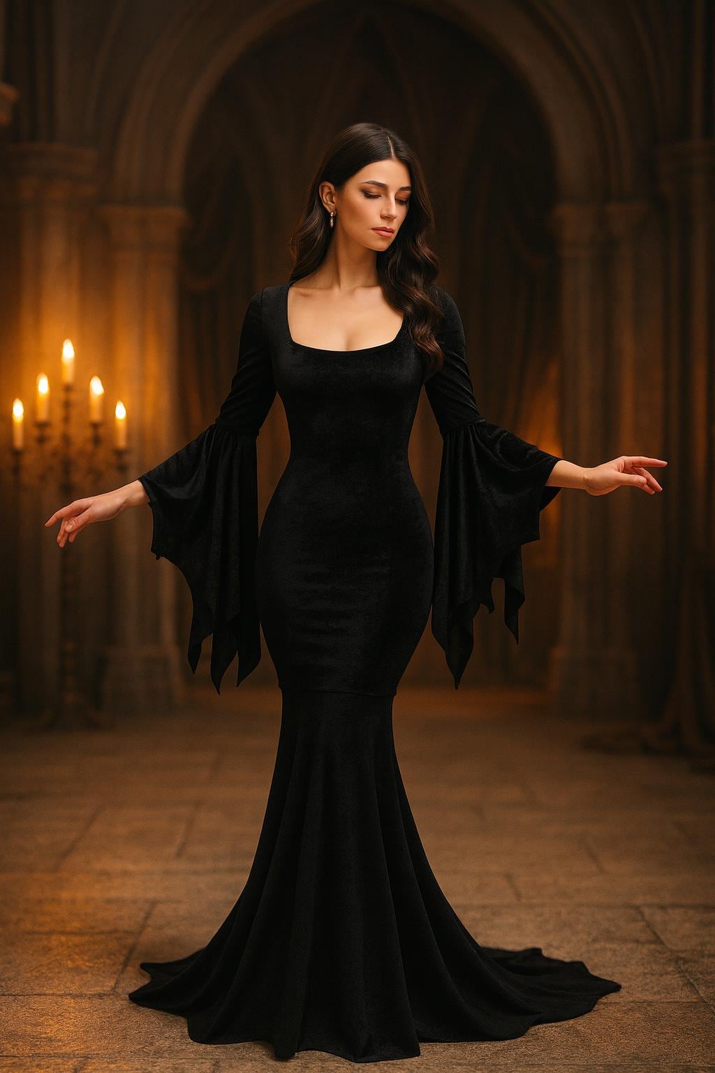 black meshki dress Lorde Embellished Crepe Maxi Dress - Black main image 0