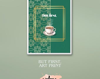 Coffee art print, instant download, digital art, printable