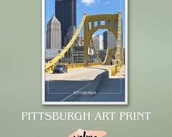 Pittsburgh Bridge Cityscape Photo Art Print (Digital Download)