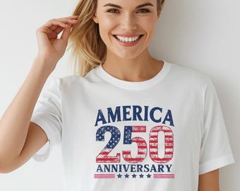 Vintage America 250 Anniversary T-Shirt, Patriotic 250 Years Tee, Historical Independence Day Shirt, USA Bicentennial