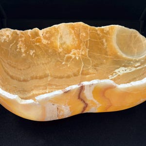 Honey Onyx Natural Stone Decorative Bowl