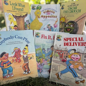 Vintage Sesamstraße Book Club Set: 1980er Jahre Hardcover Muppet Stories