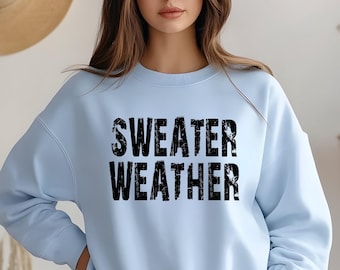 Sweater Weather Sweatshirt, Cozy Season Sweater, Fall Vibes Shirt, Retro Fall Tee, Women's Fall T-Shirt, Cozy Sweater Weather Tee