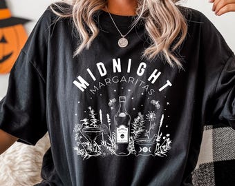 Midnight Margaritas T-Shirt, Practical Magic, Tequila Shirt, Witchy Tee, Midnight Margarita, Spooky T-shirt, Halloween Shirt, Drinking Gift