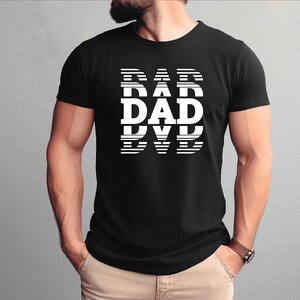 Retro Gamer Dad Shirt | Glitch Art Sliced Typography Tee | Cool Tech Geek Father's Day Gift | Modern Minimalist Streetwear