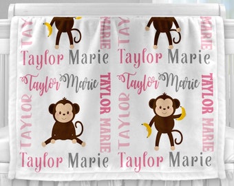 pink monkey security blanket