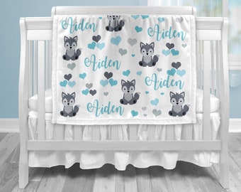 wolf baby blanket