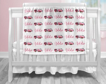fire truck swaddle blanket