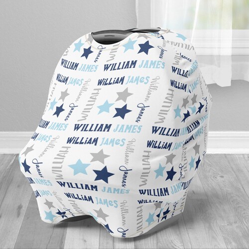 Personalized Baby Car Seat Cover Name Car Seat Cover Etsy