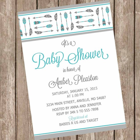 Tribal Arrow Baby Shower Invitation Image 0