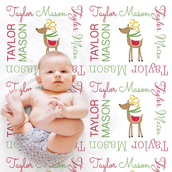 baby's first christmas blanket