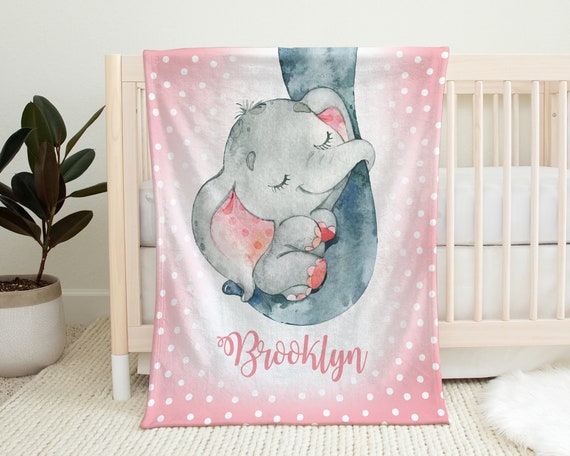 Manta de bebé personalizada de príncipe elefante, manta personalizada para  guardería, 30 x 40 pulgadas, para bebé, niño y niña, con nombre para baby