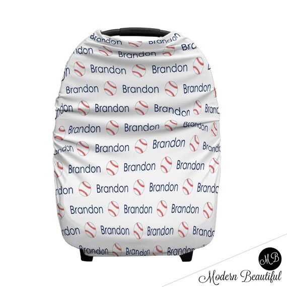 Baseball Car Seat Canopy Cover Boy Custom Infant Baseball Car Seat Canopy Cover Boy
