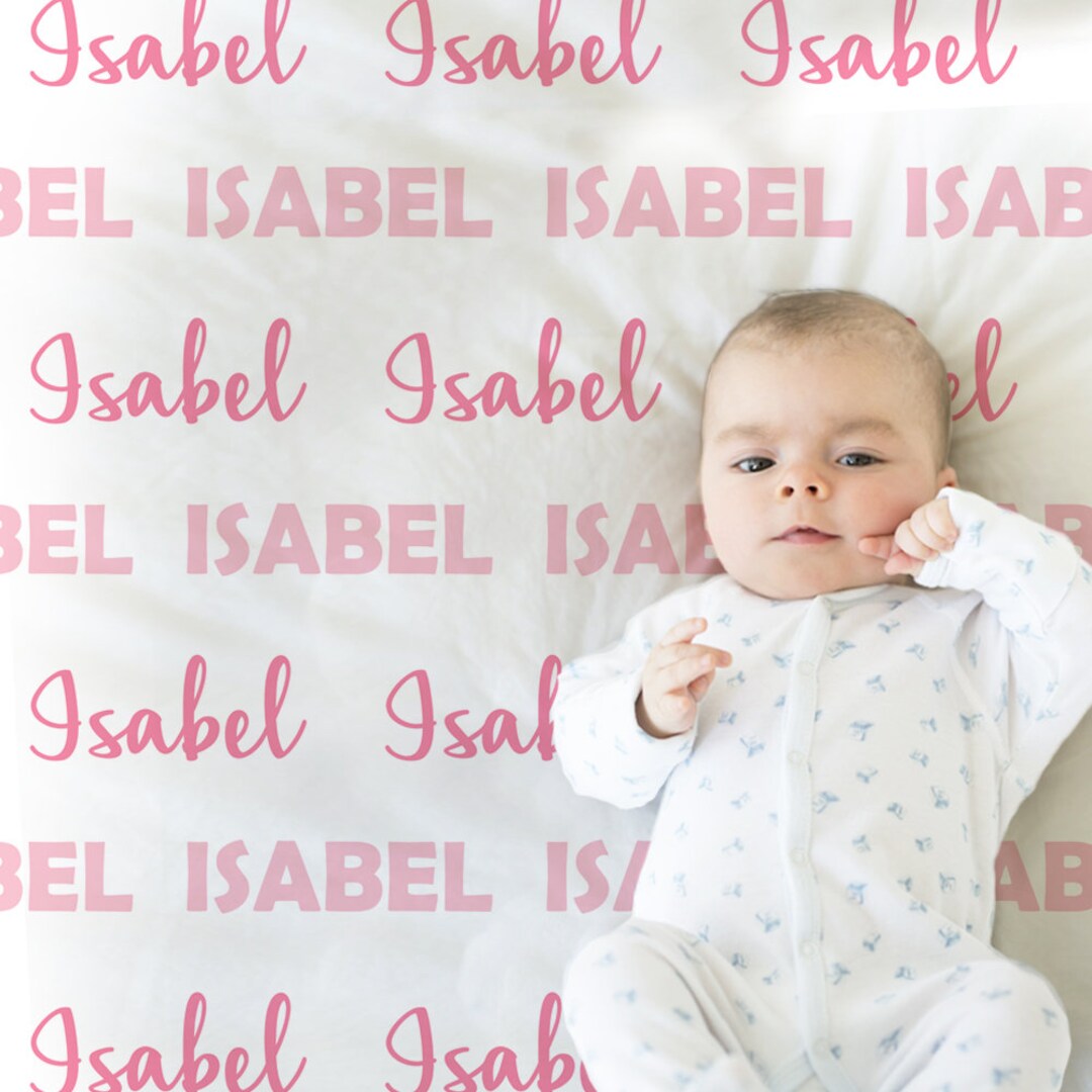 Personalized Name Baby Girl Blanket Rrepeating Name Newborn Minky Style Blanket Baby Girl White Cursive Swaddle Gift CHOOSE COLORS Etsy Canada
