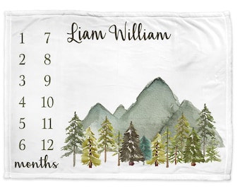 Manta mensual para fotos: accesorio personalizado para registrar el crecimiento del bebé durante sus aventuras al aire libre.