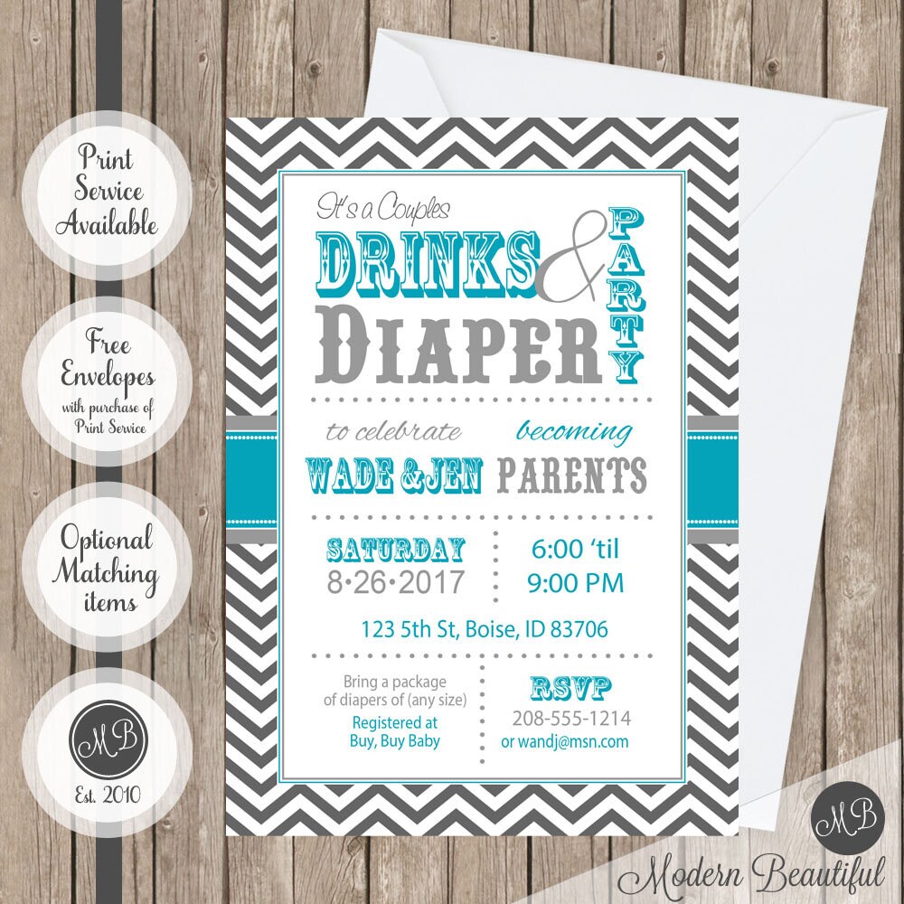 Couples baby shower invitation coed baby shower invitation Etsy