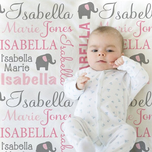 Pink and Gray Elephant Nursery Bedding Etsy