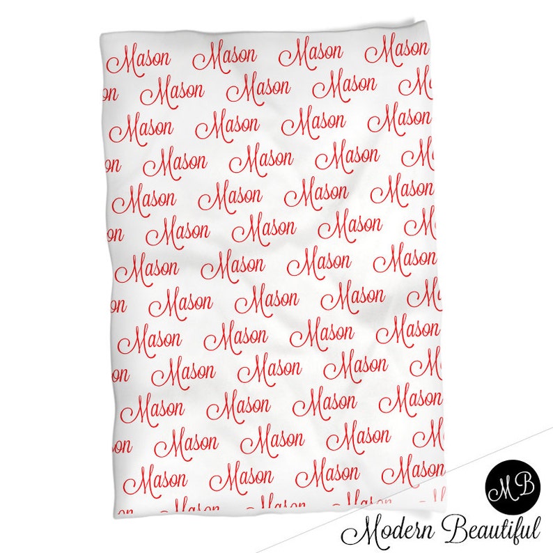 Baby boy name swaddle blanket personalized blanket name Etsy