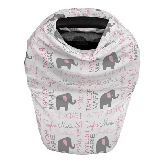 Personalized Baby Car Seat Canopy Velcromag