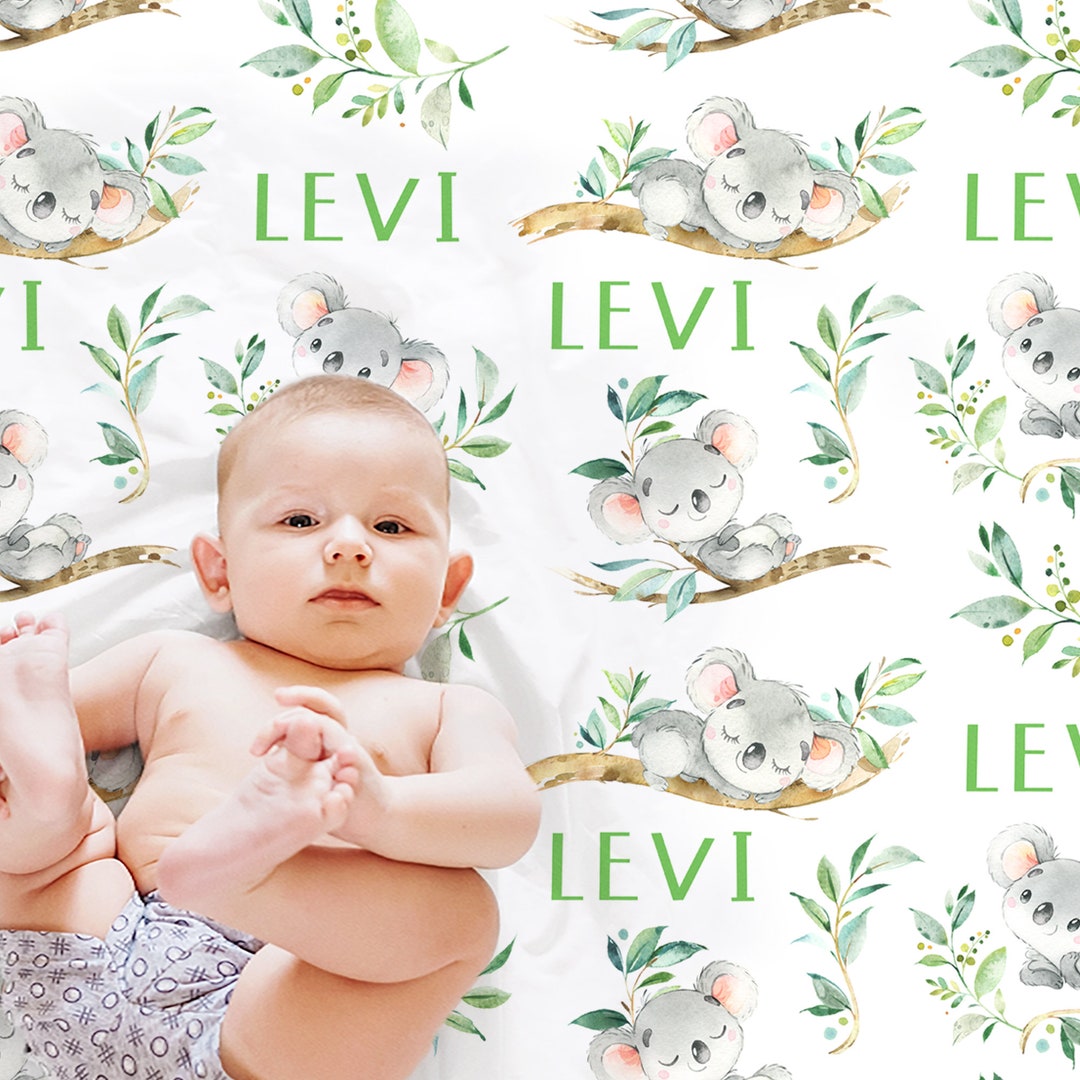 Boys Koala Bear Baby Blanket Newborn Animal Swaddle Blanket Etsy