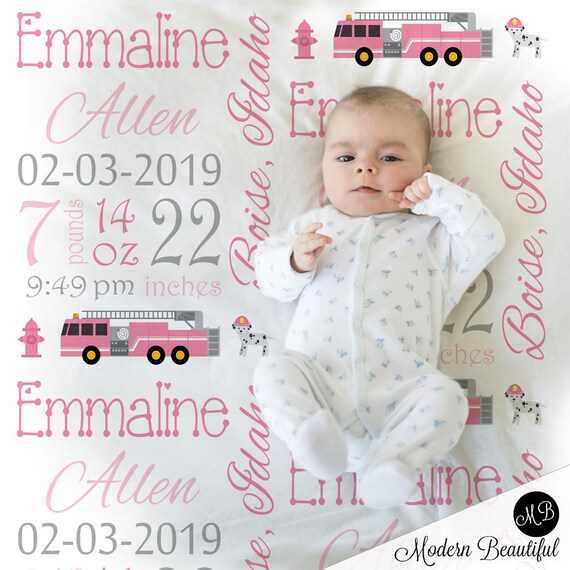 Birth stats blanket sale
