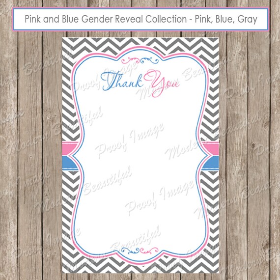 thank-you-note-card-gender-reveal-pink-and-blue-chevron-baby-shower