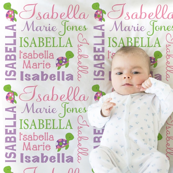 Etsy baby name blanket hotsell