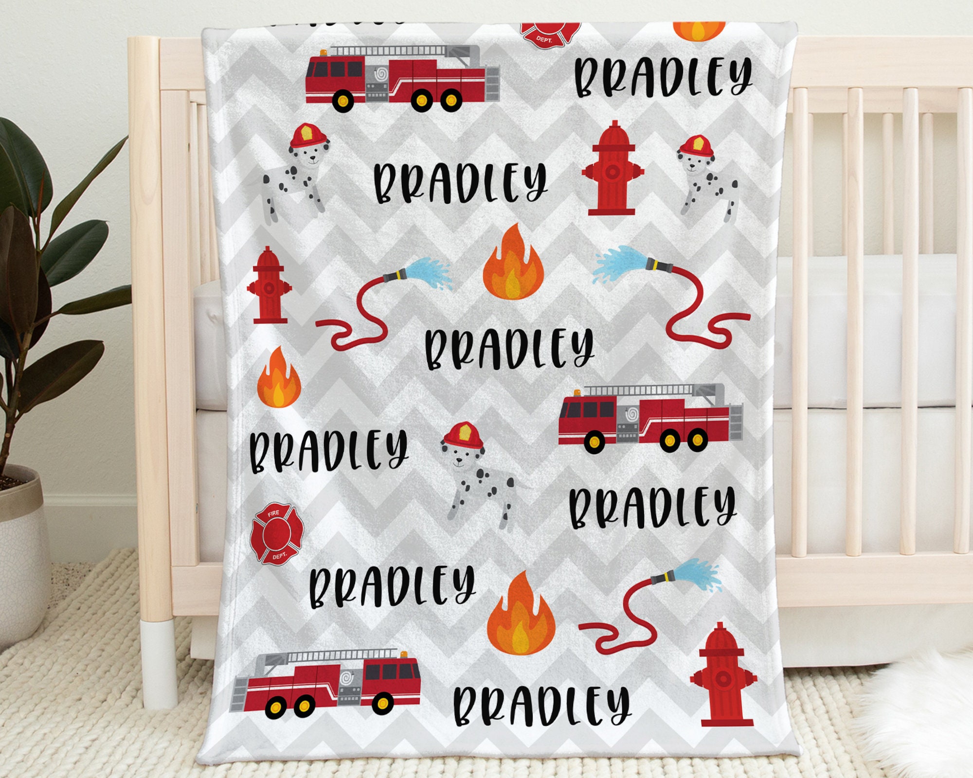 Fire truck swaddle blanket hot sale
