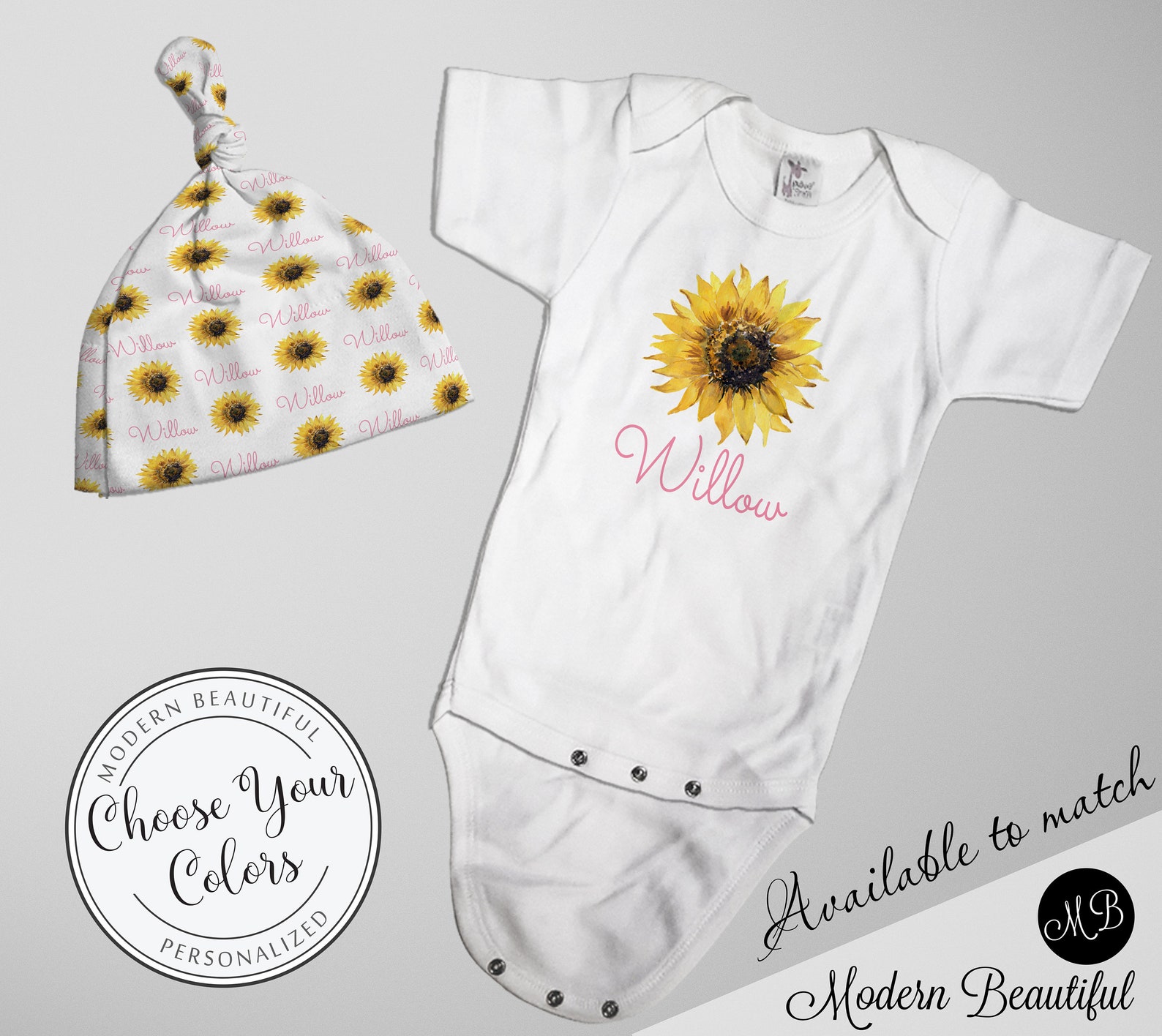 Sunflower baby blanket sunflower personalized baby gift Etsy