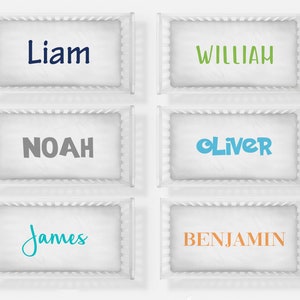 Personalized crib sheet with name, newborn baby boy or girl text only crib sheet with baby name, custom fitted crib sheet, choose colors