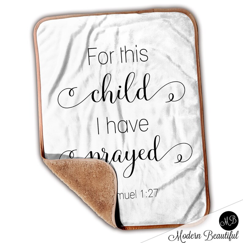 Bible Verse blanket for baby For this child I have prayed  Etsy