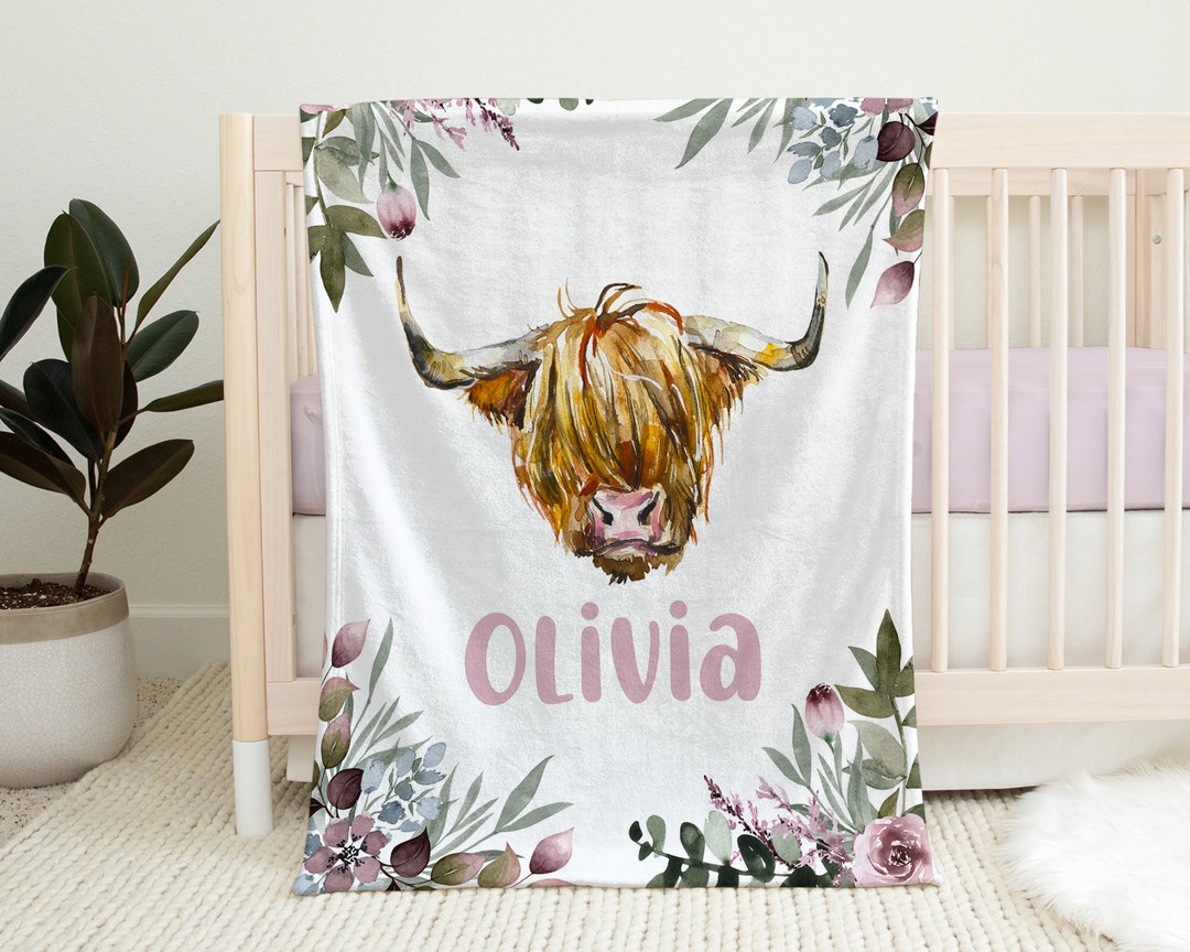 Highland Cows personalized baby blanket – Stork Wares