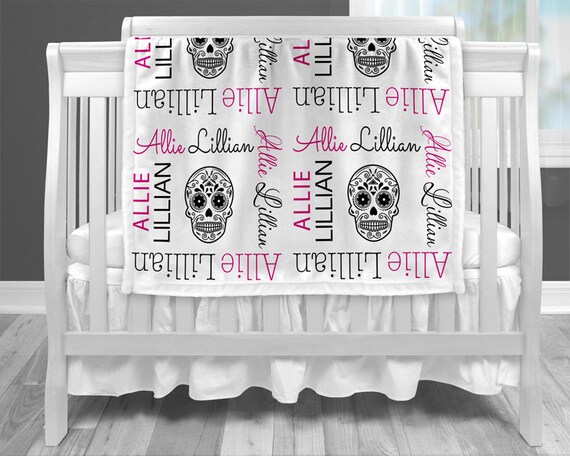 skull baby blanket