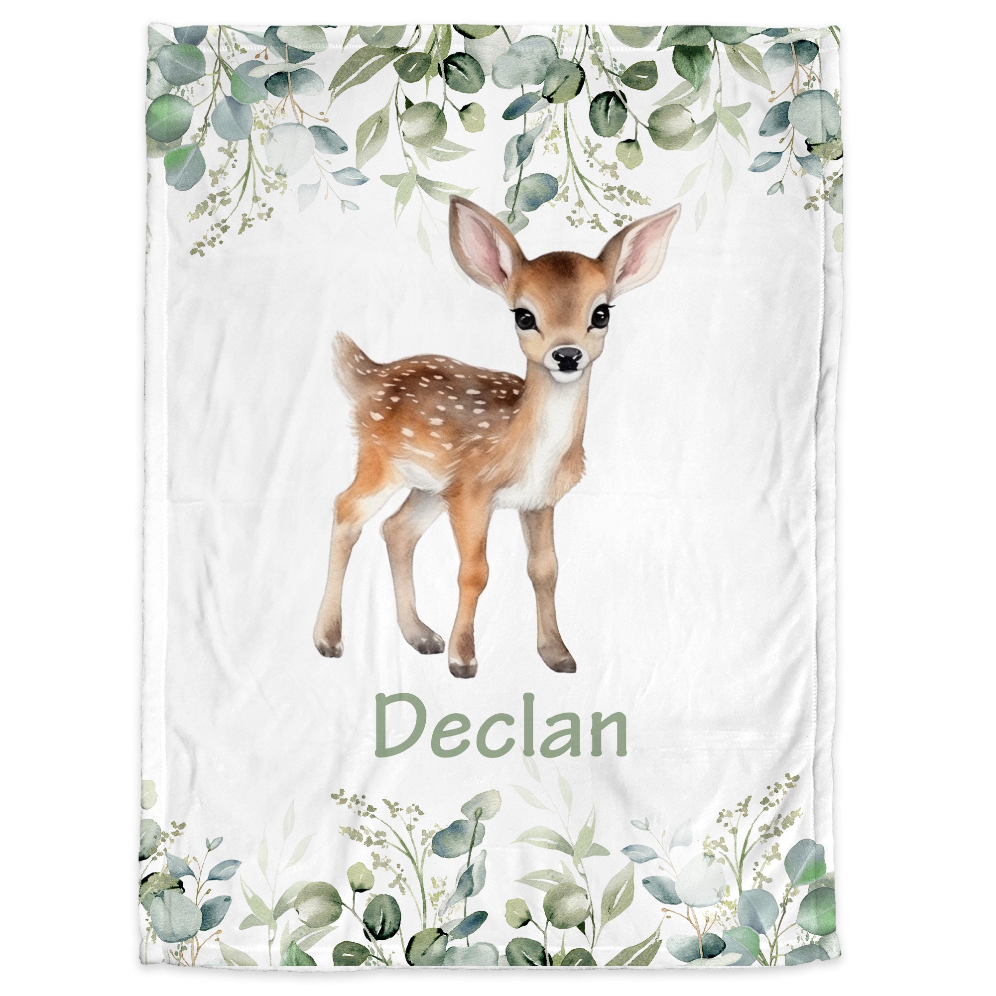 Boy Deer Baby Blanket Baby Fawn Personalized Baby Name Gift Forest Woodland Animals Blanket Baby Boy Newborn Deer Swaddle Blanket Etsy
