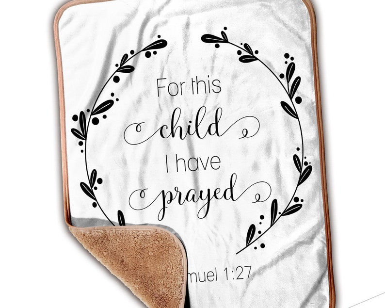 Bible Verse Baby Blanket for This Child I Have Prayed Baby Etsy