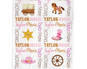 RNK Shops Cowgirl Security Blanket Personalized RNK Shops Cowgirl Security Blanket Personalized