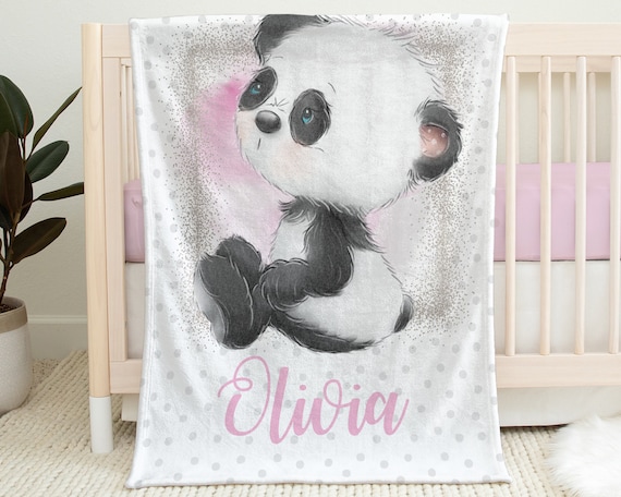 Couverture Doudou Panda - Cadeau Naissance Original Mixte