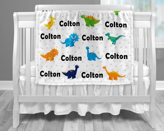 dinosaur personalized blanket