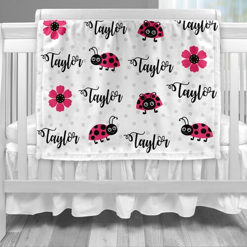 Ladybug Baby Blanket in Red and Black for Baby Girl Etsy
