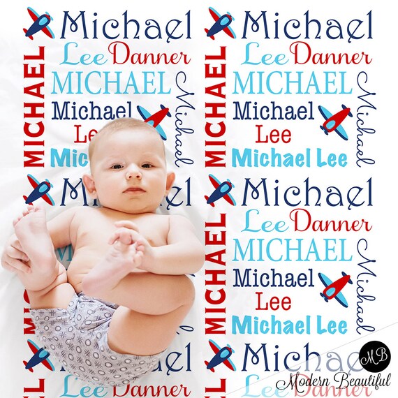 personalized baby boy swaddle